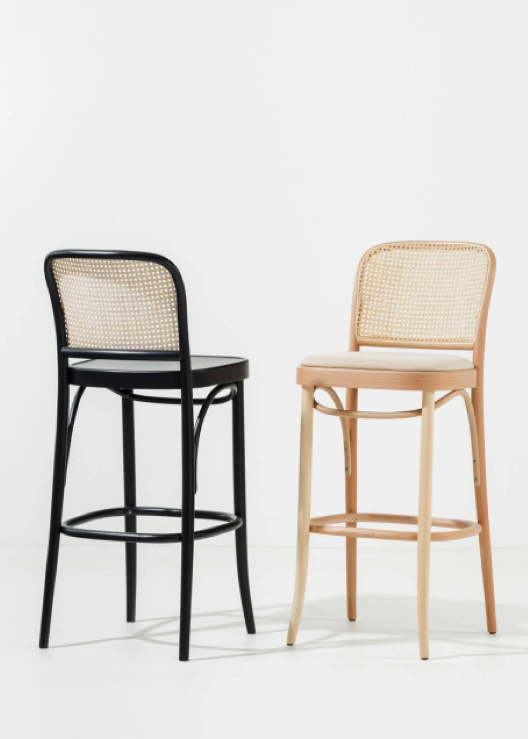 No. 811 Bentwood Stool by Ton - Cane Back - Image 6