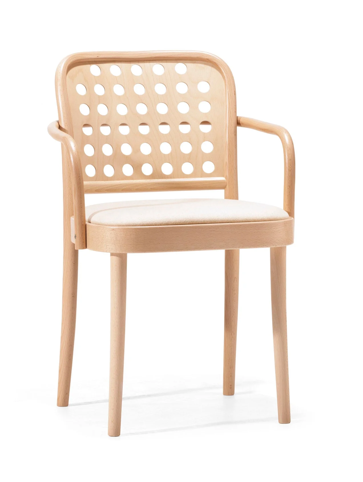 822 Bentwood Armchair/Upholstered Seat by Ton