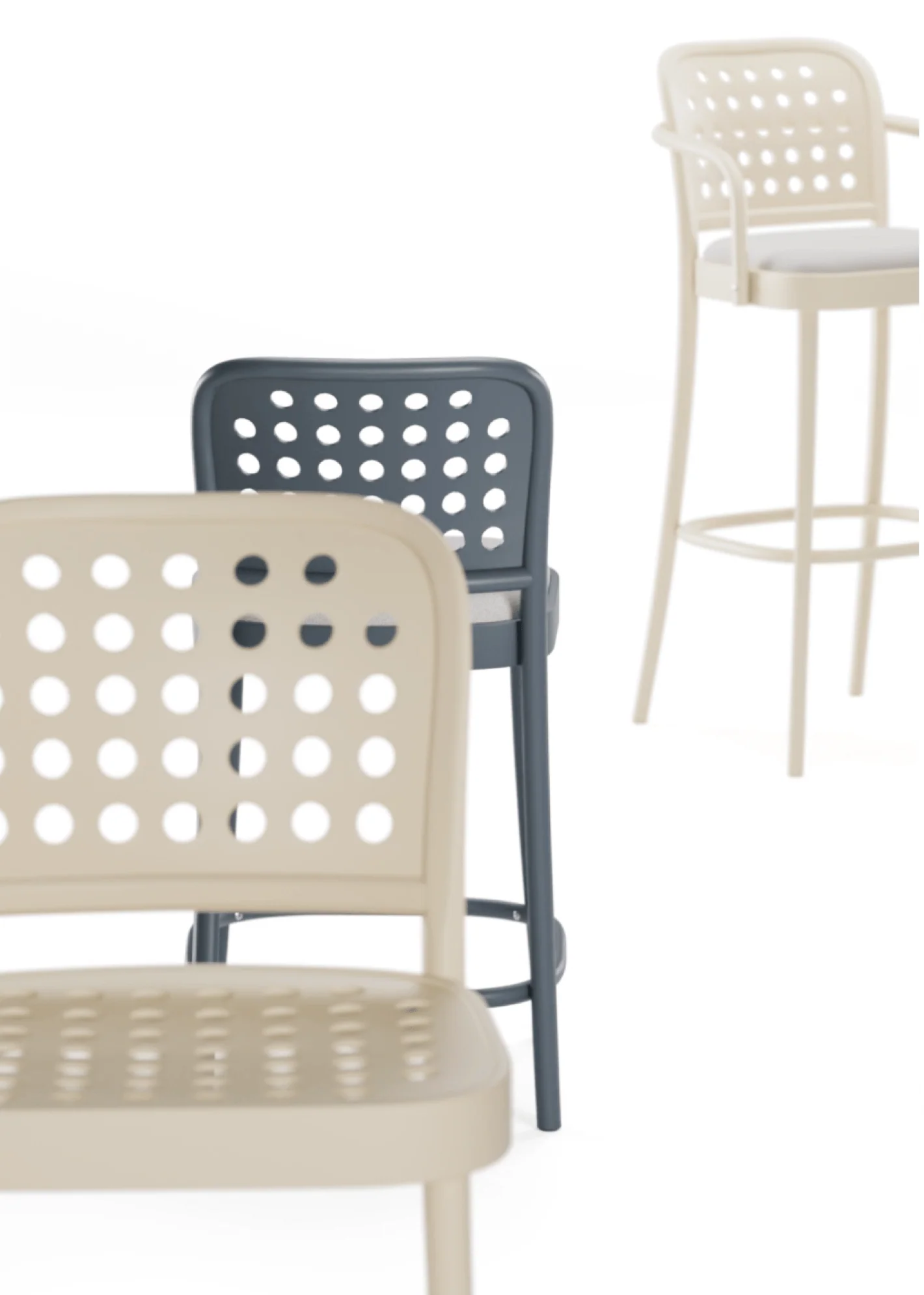 822 Bentwood Barstool with Back and Arms by Ton - Image 3