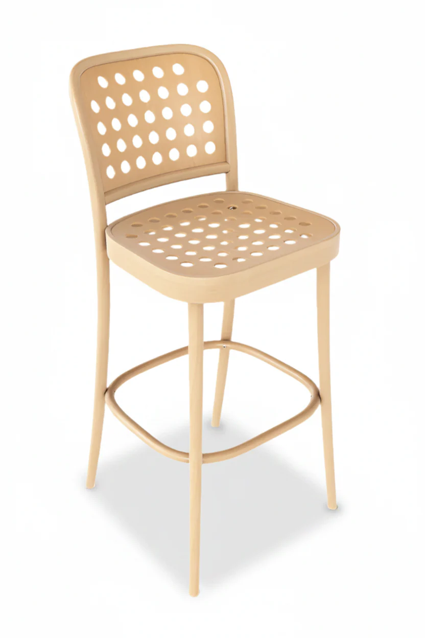 822 Bentwood Barstool with Back by Ton