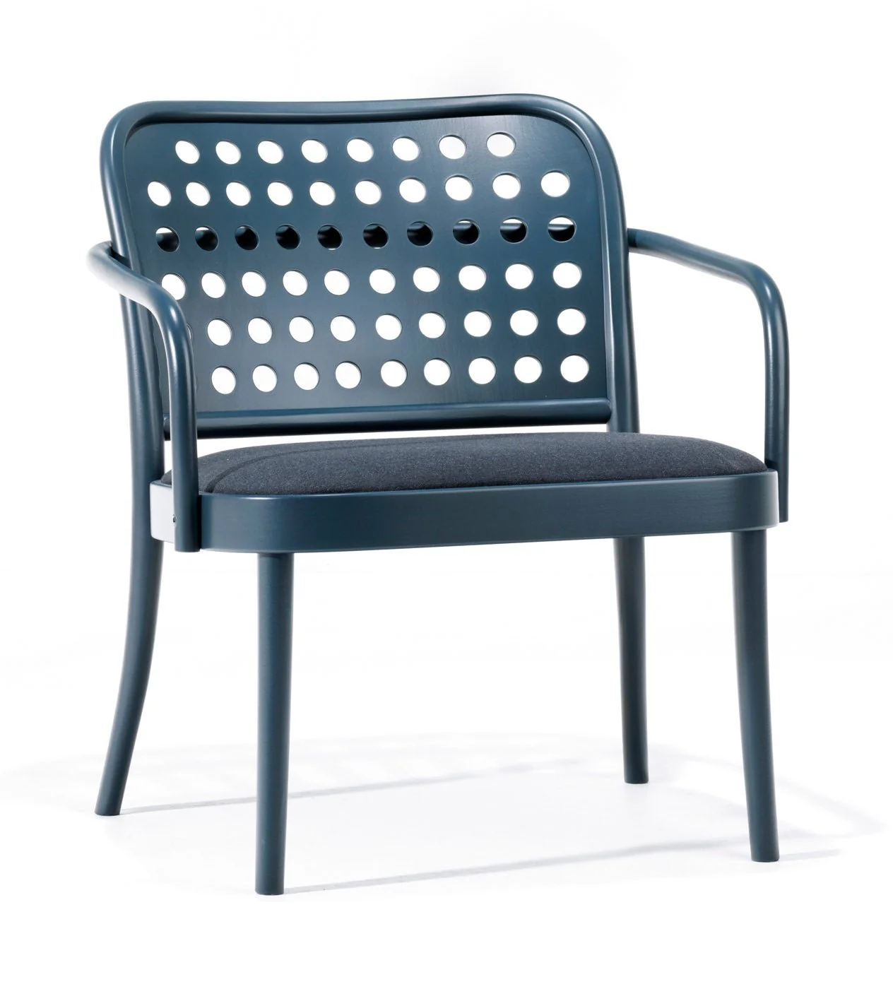 822 Bentwood Lounge Armchair / Upholstered Seat by Ton