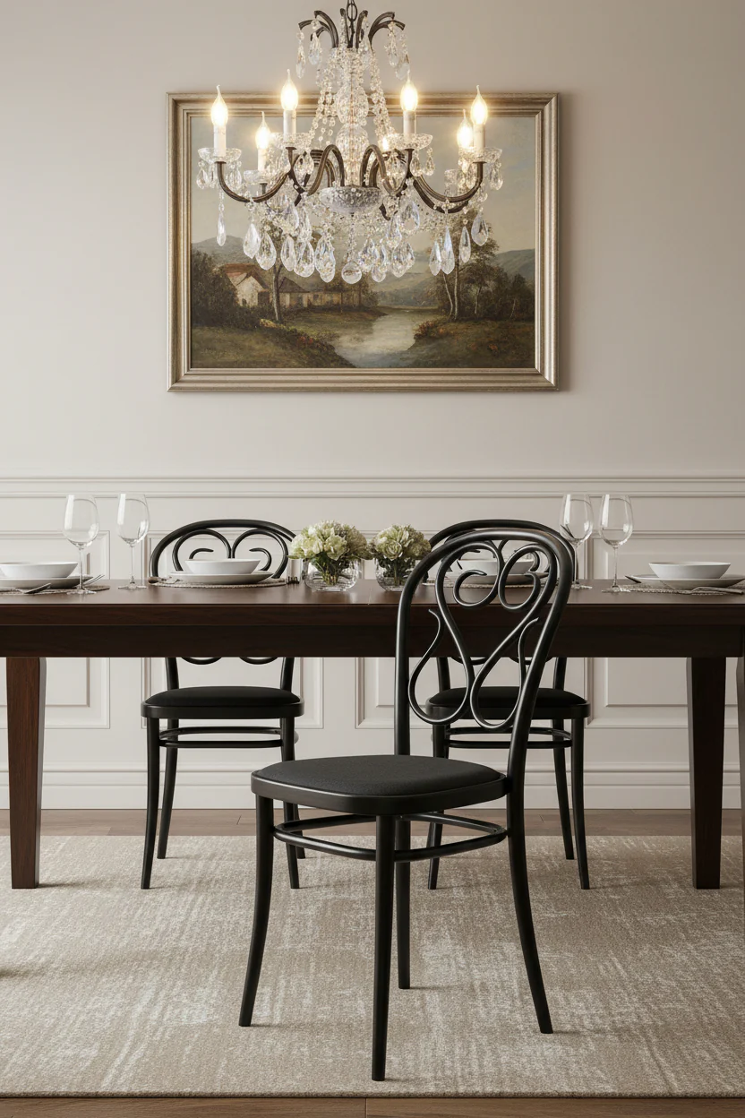 August Thonet No. 4 Bentwood Side Chair (Upholstered) by Ton - Image 3