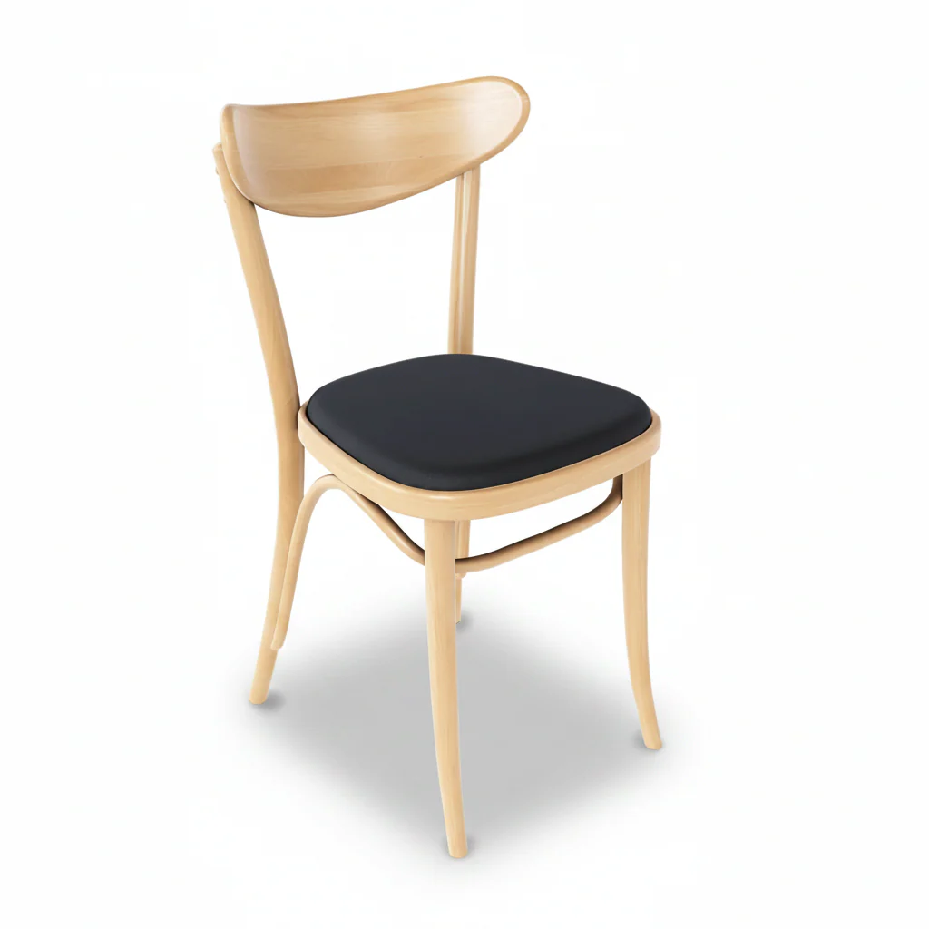 Banana Bentwood Chair (Upholstered) by Ton