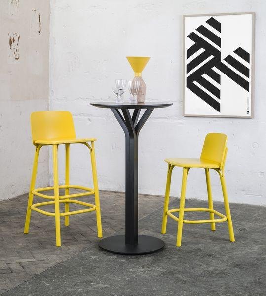 Bloom Bentwood Cocktail Height Table by Ton - Image 4