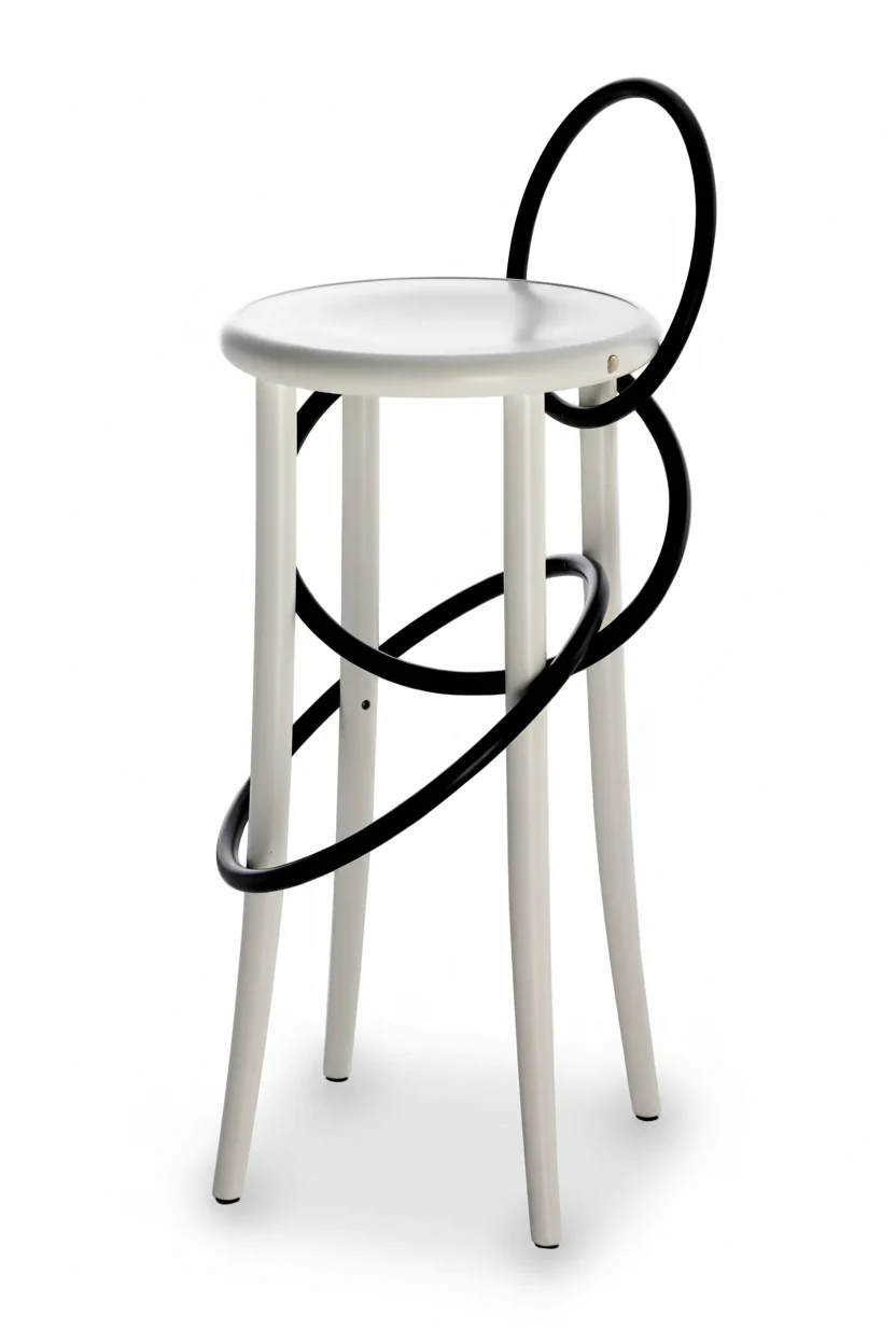 Cirque Two Tone Bentwood Stool by GTV