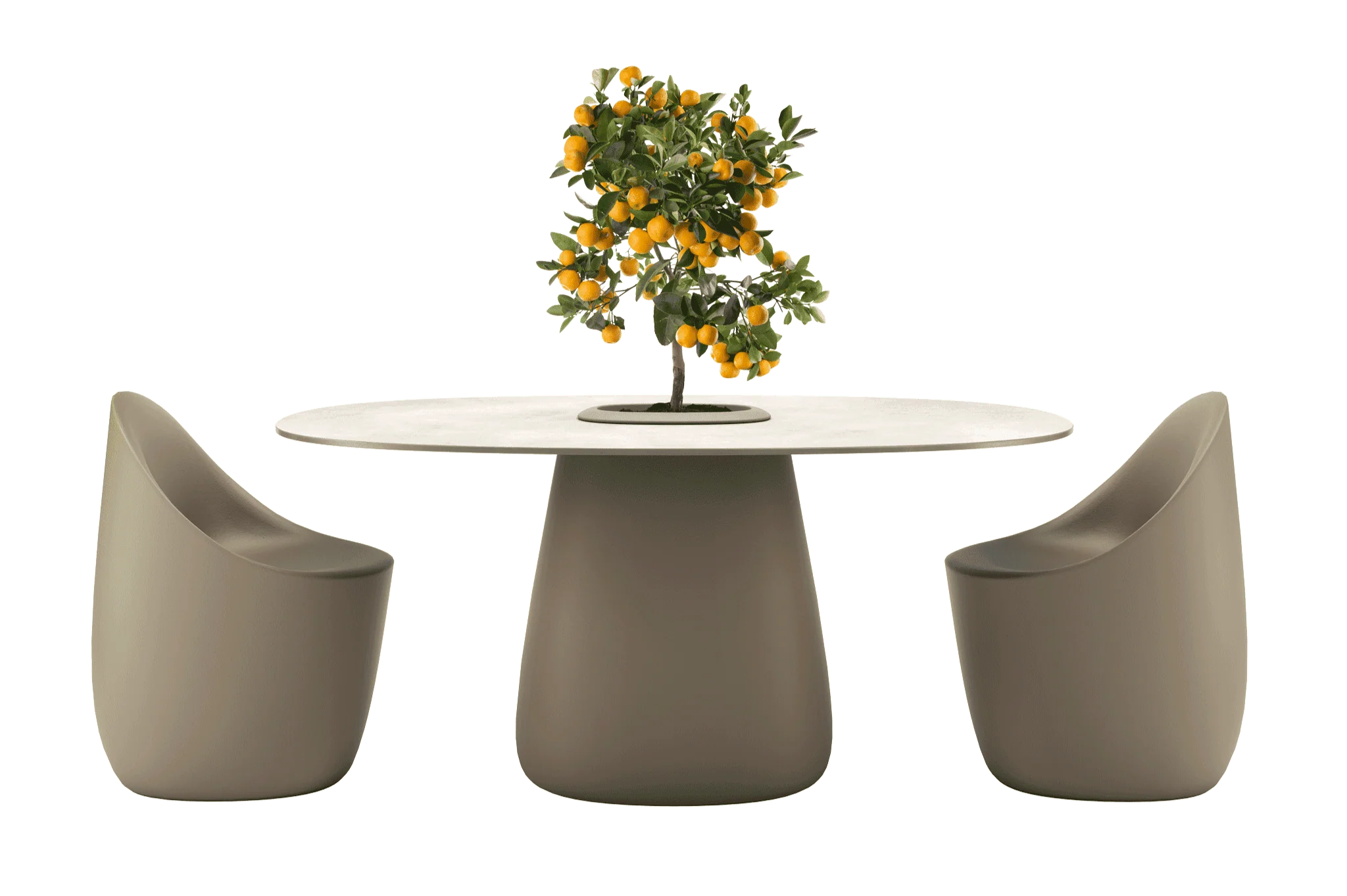 Cobble Dining Table with Stoneware Top by Qeeboo - Image 3