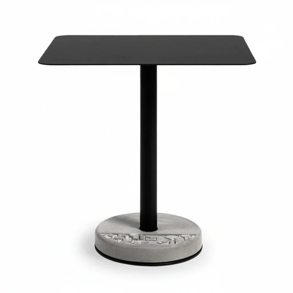 Donut Rectangular Bistro Table by Lyon Beton