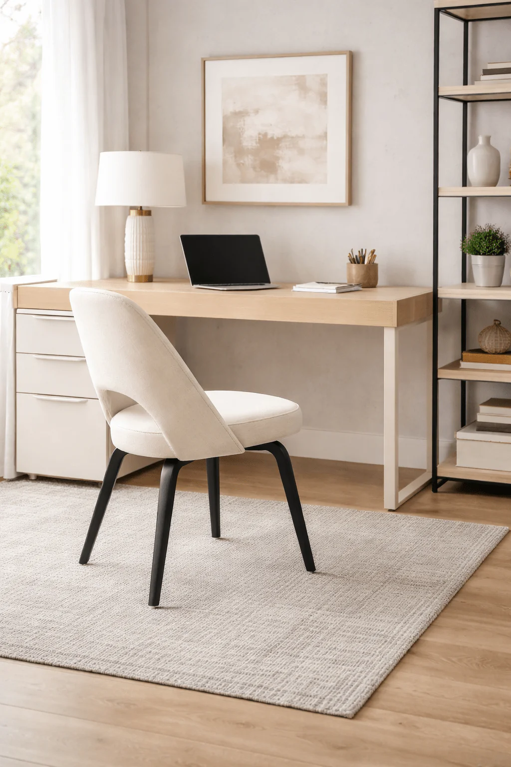 Eero Saarinen Executive Side Chair - Wood Base - Image 4