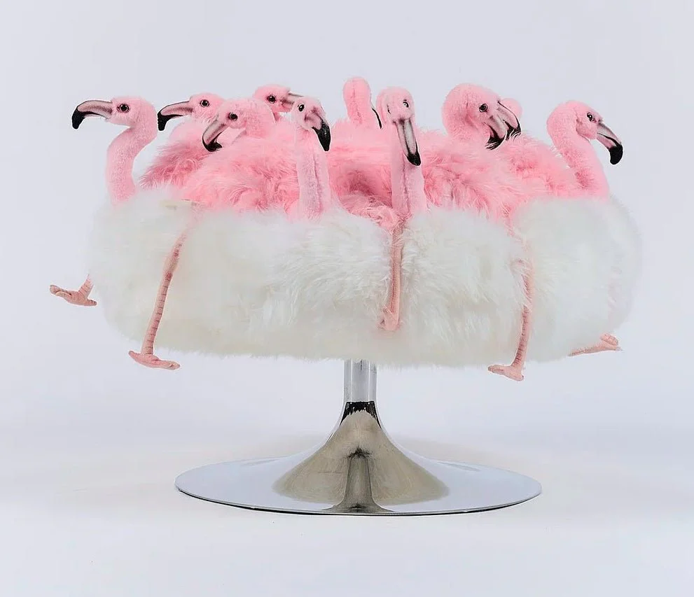 Flamingo Pouf by AP Collection