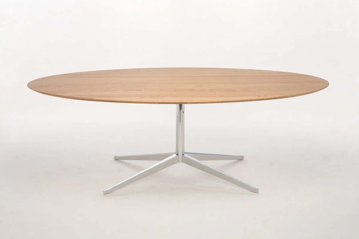 Florence Knoll 92" x 48" Oval Table Desk - Image 5