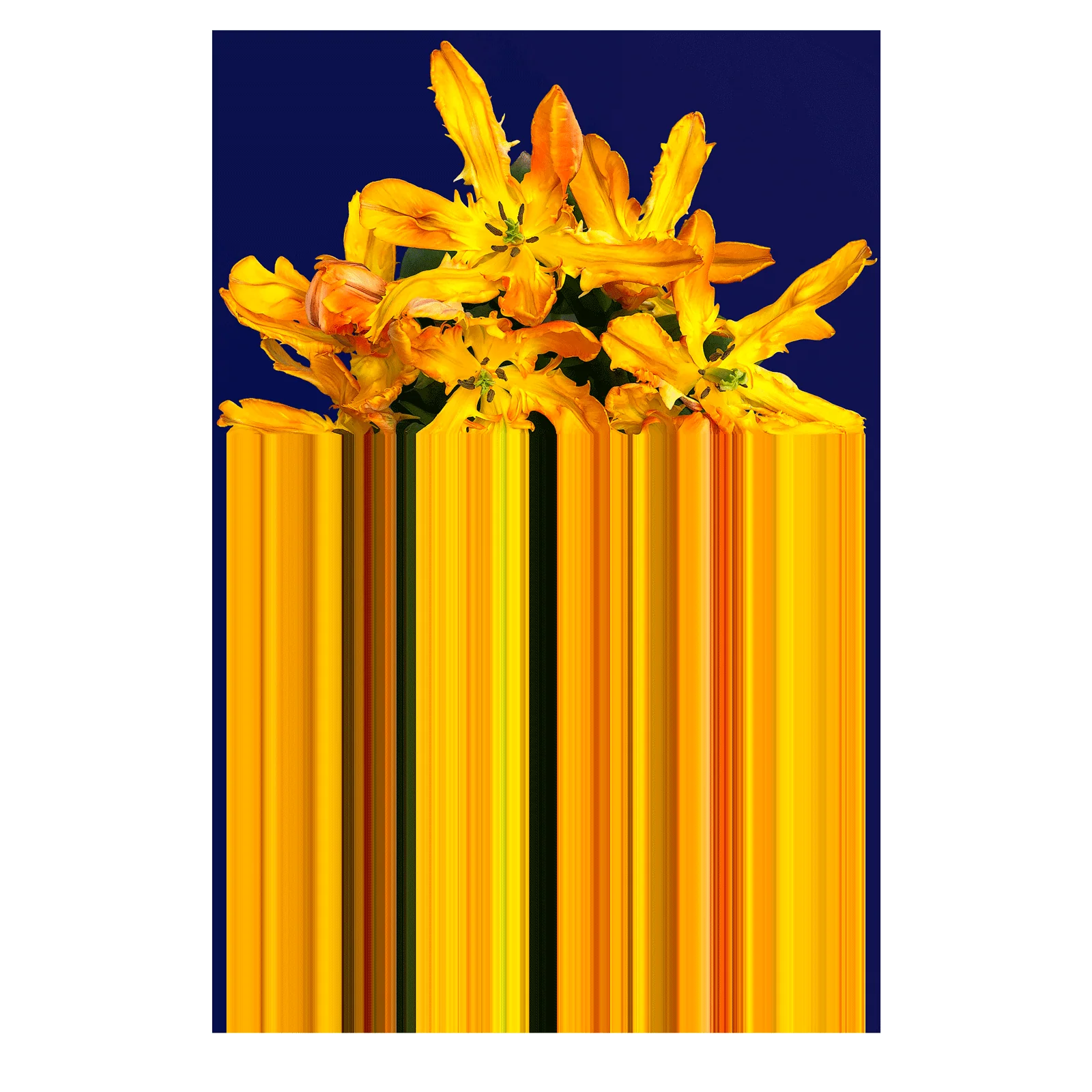 Glitch Yellow Rectangular Carpet by Qeeboo - Image 2