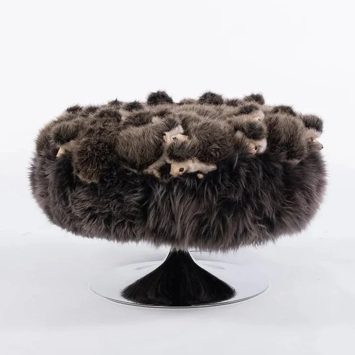 Hedgehog Pouf by AP Collection