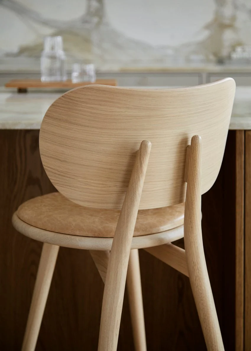 High Stool with Backrest by Mater - Image 11