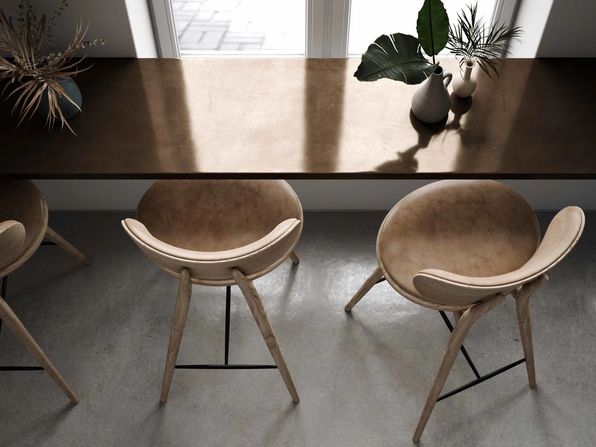 High Stool with Backrest by Mater - Image 16