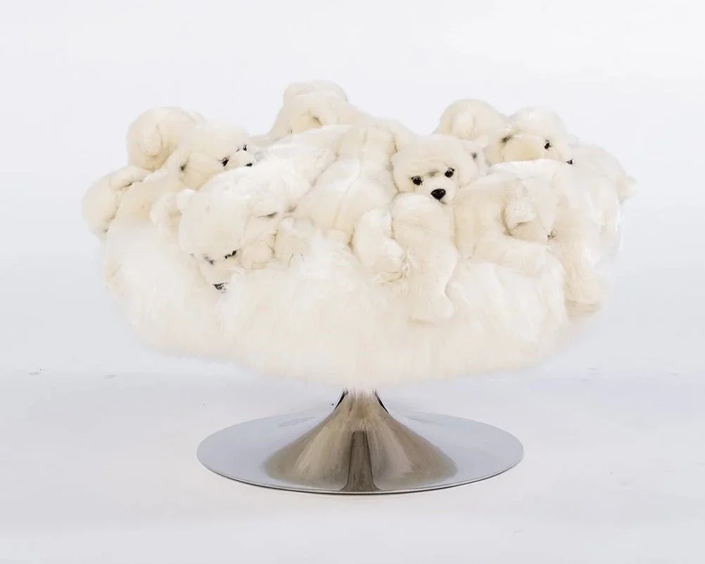 Iceberg Pouf by AP Collection