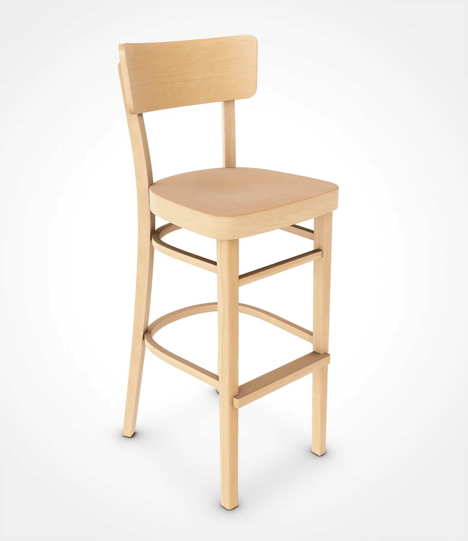 Ideal Bentwood Stool by Ton - Image 3