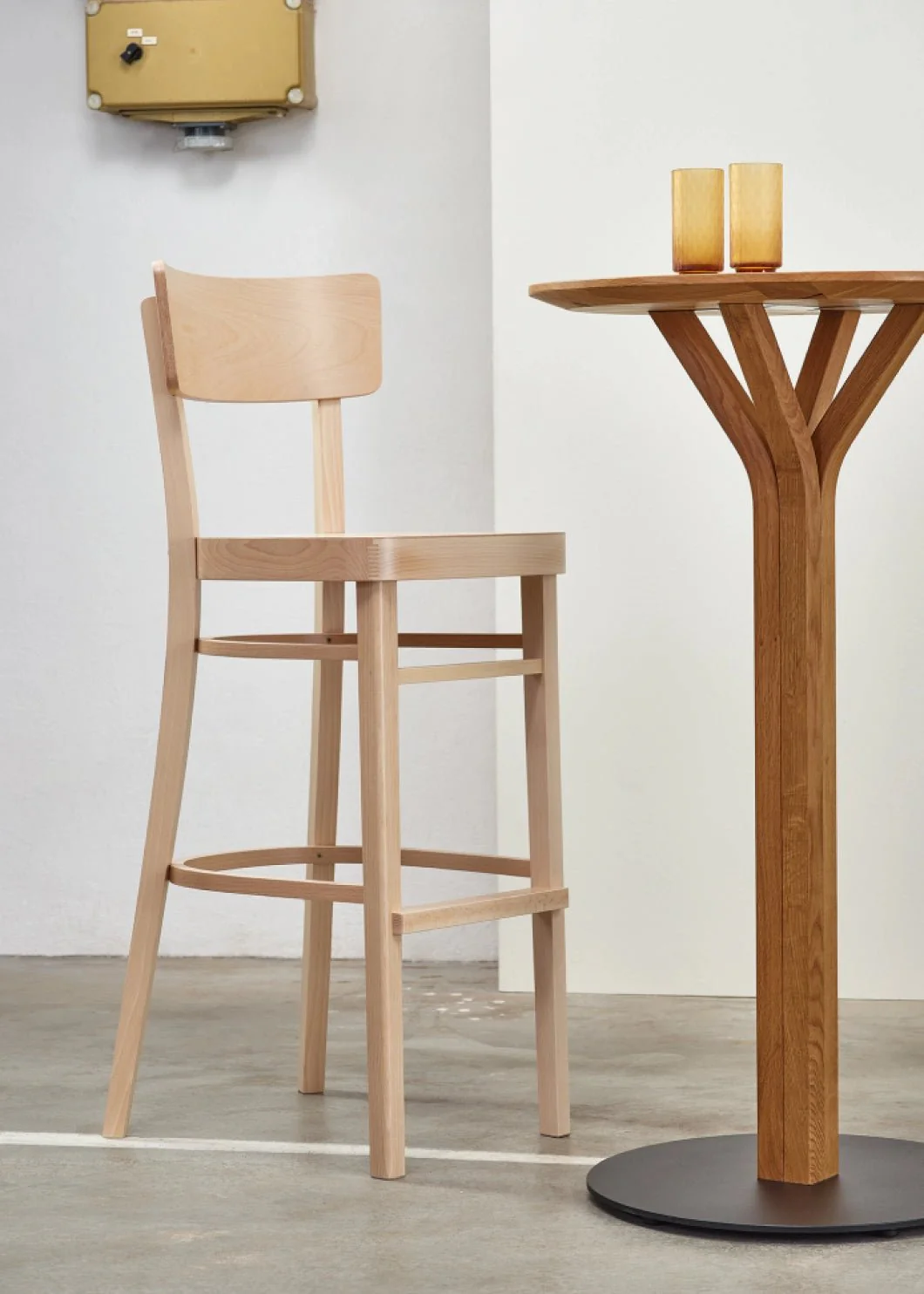 Ideal Bentwood Stool by Ton - Image 6