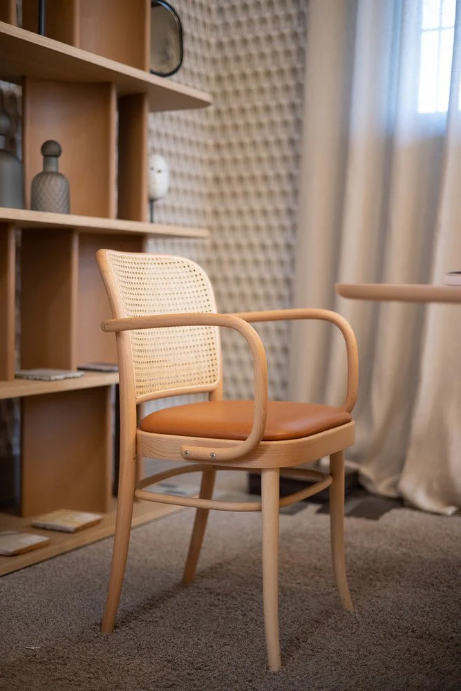 Josef Hoffmann No 811 Bentwood Armchair by Ton - Cane Back - Image 12