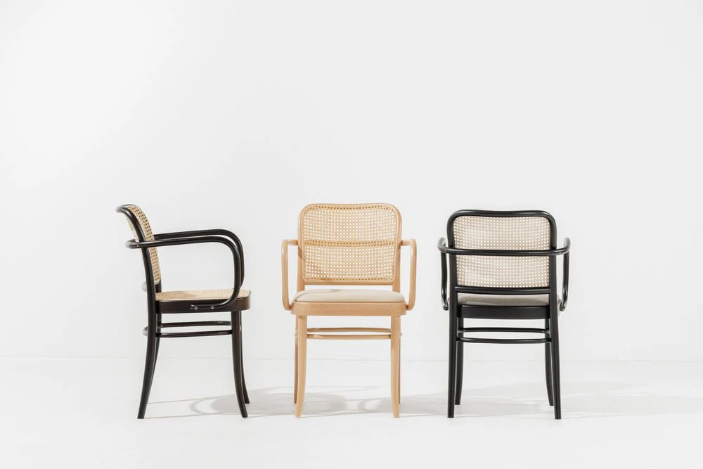 Josef Hoffmann No 811 Bentwood Armchair by Ton - Cane Back - Image 16