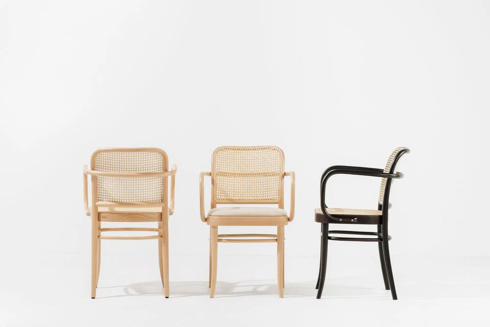 Josef Hoffmann No 811 Bentwood Armchair by Ton - Cane Back - Image 17