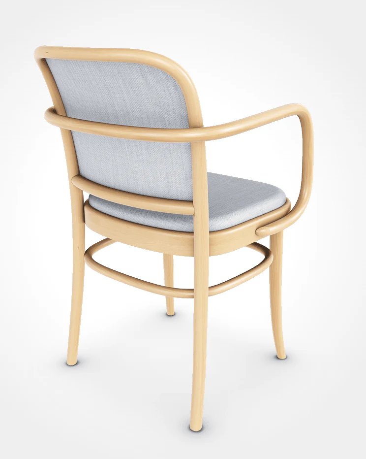 Josef Hoffmann No. 811 Bentwood Armchair by Ton - Upholstered Seat and Back - Image 2