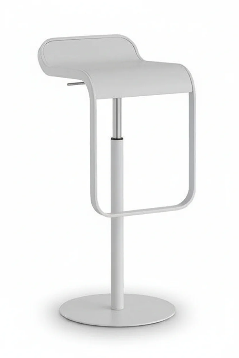 LEM S79 Adjustable Height Matte Chrome Lift Stool by Lapalma