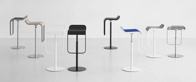 LEM S79 Adjustable Height Matte Chrome Lift Stool by Lapalma - Image 15