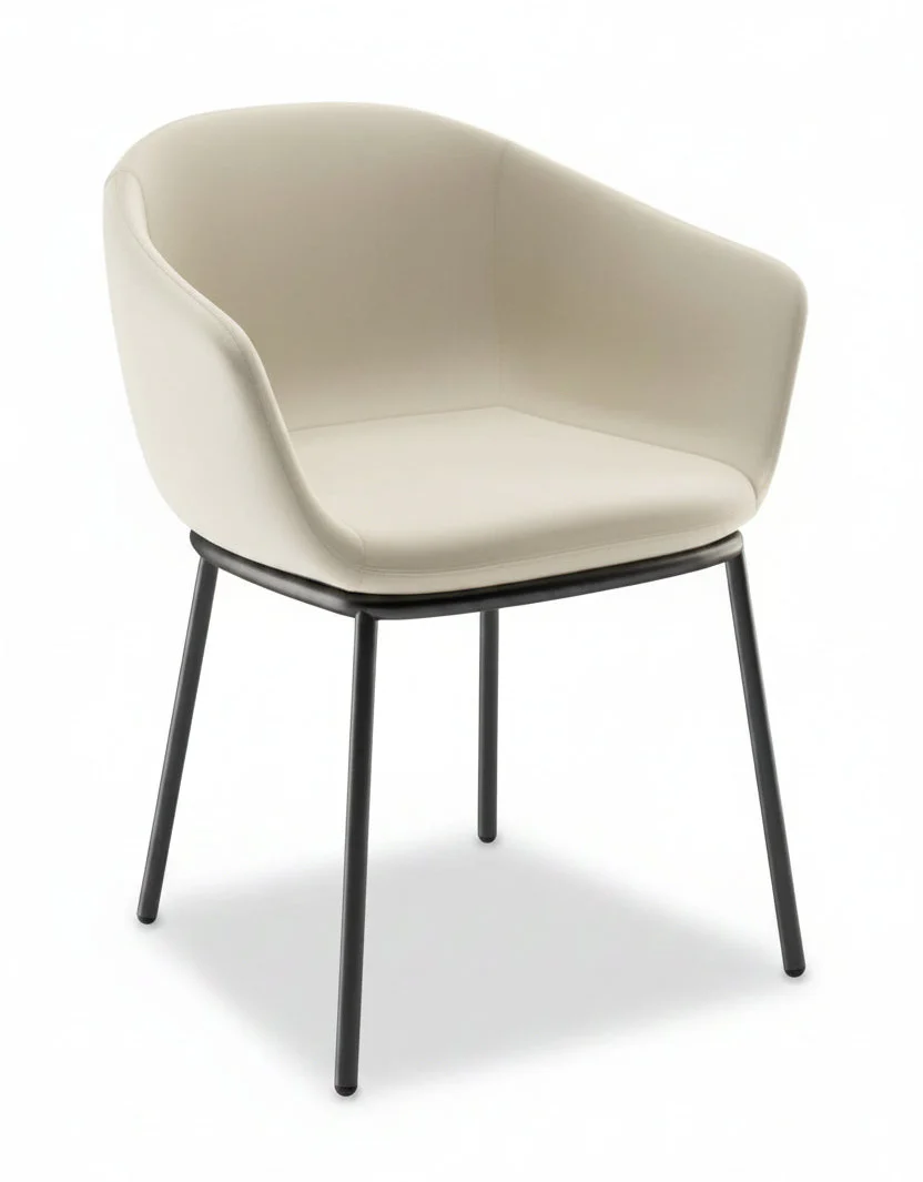 Lucrezia Armchair with Tubular Steel Base by BBB