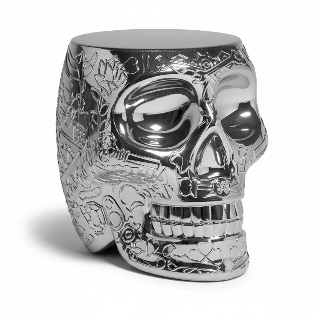 Mexico Stool and Side Table Metal Finish by Qeeboo