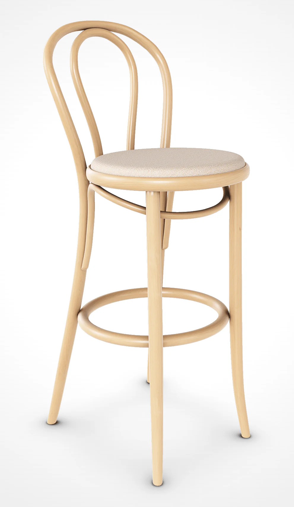 Michael Thonet No. 18 Bentwood Stool by Ton (Upholstered) - Image 11