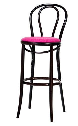Michael Thonet No. 18 Bentwood Stool by Ton (Upholstered) - Image 4