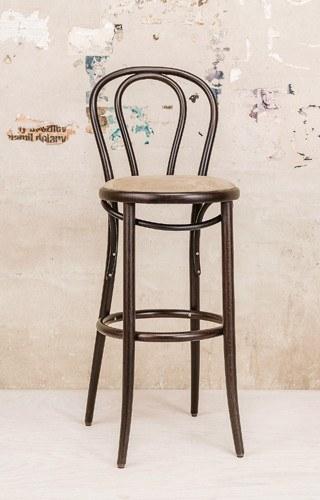 Michael Thonet No. 18 Bentwood Stool by Ton (Upholstered) - Image 7