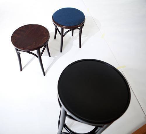 Michael Thonet No. 60 Bentwood Stool by Ton (Upholstered) - Image 4
