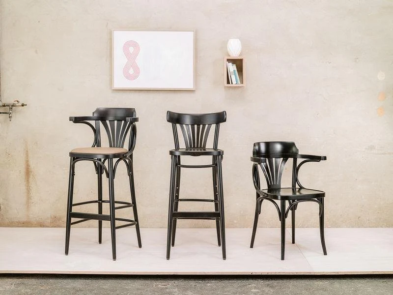Michael Thonet No 56 Bentwood Stool by Ton - Image 9