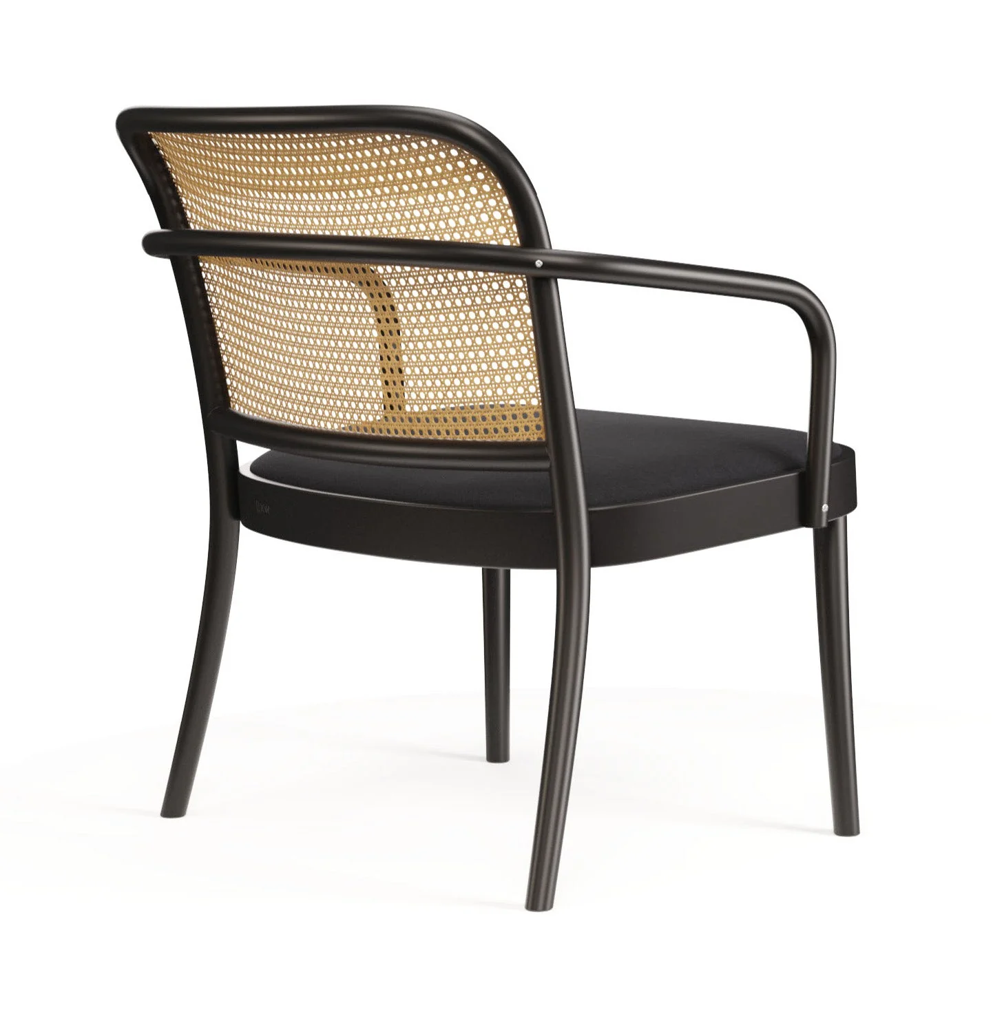 No. 811 Bentwood Lounge Armchair by Ton - Upholstered Seat / Cane Back - Image 6