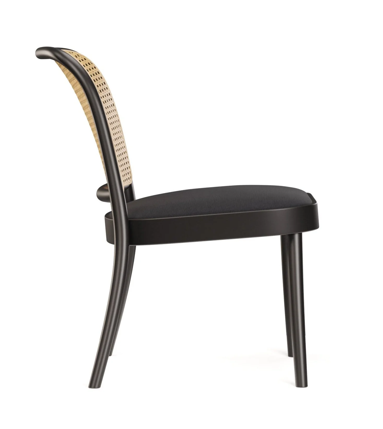 No. 811 Bentwood Lounge Chair by Ton - Upholstered Seat / Cane Back - Image 10