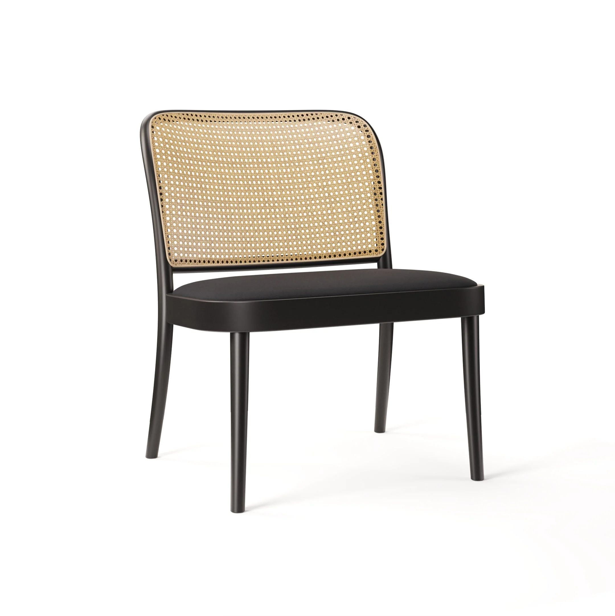 No. 811 Bentwood Lounge Chair by Ton - Upholstered Seat / Cane Back - Image 17