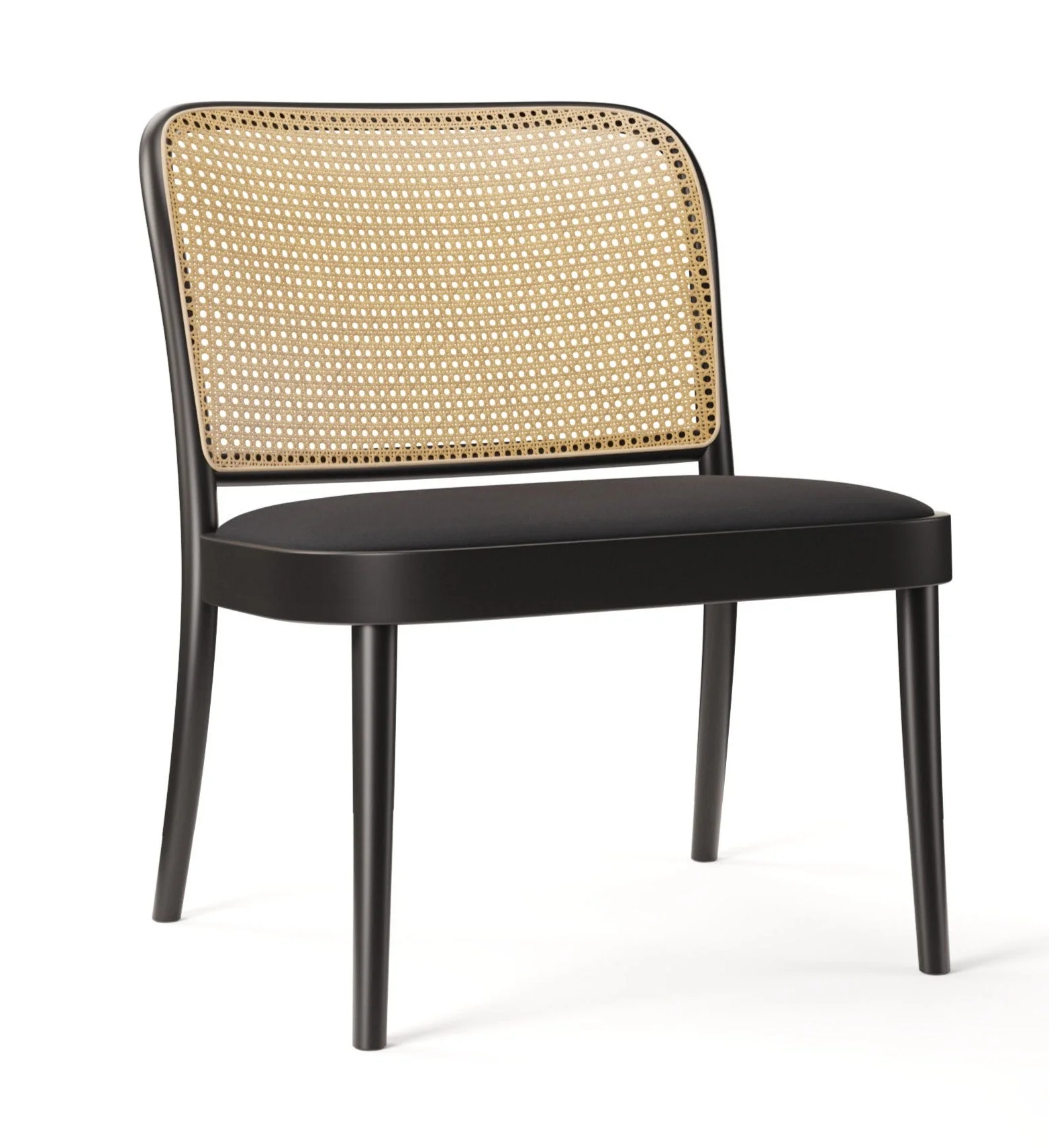 No. 811 Bentwood Lounge Chair by Ton - Upholstered Seat / Cane Back - Image 5