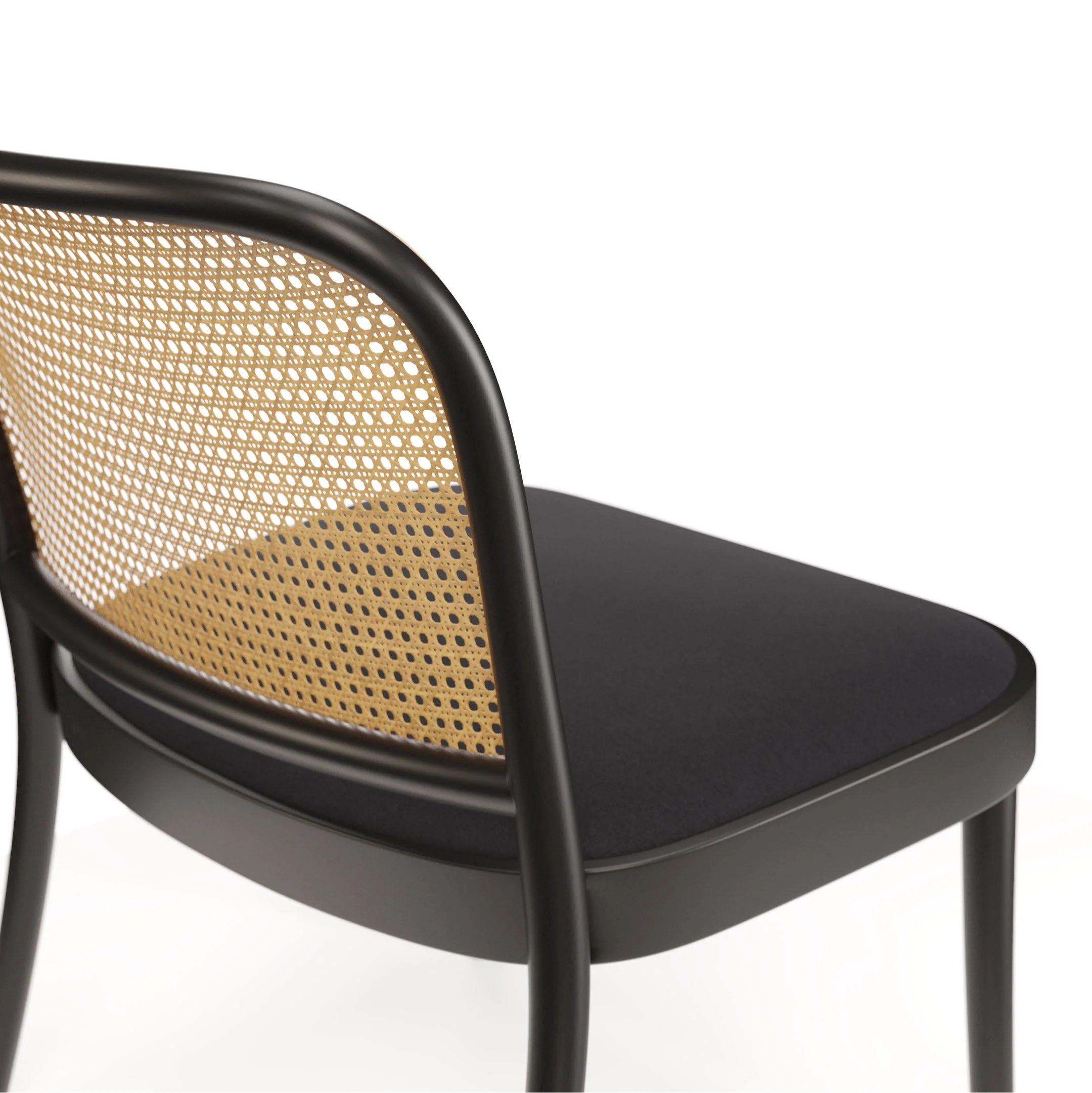 No. 811 Bentwood Lounge Chair by Ton - Upholstered Seat / Cane Back - Image 8