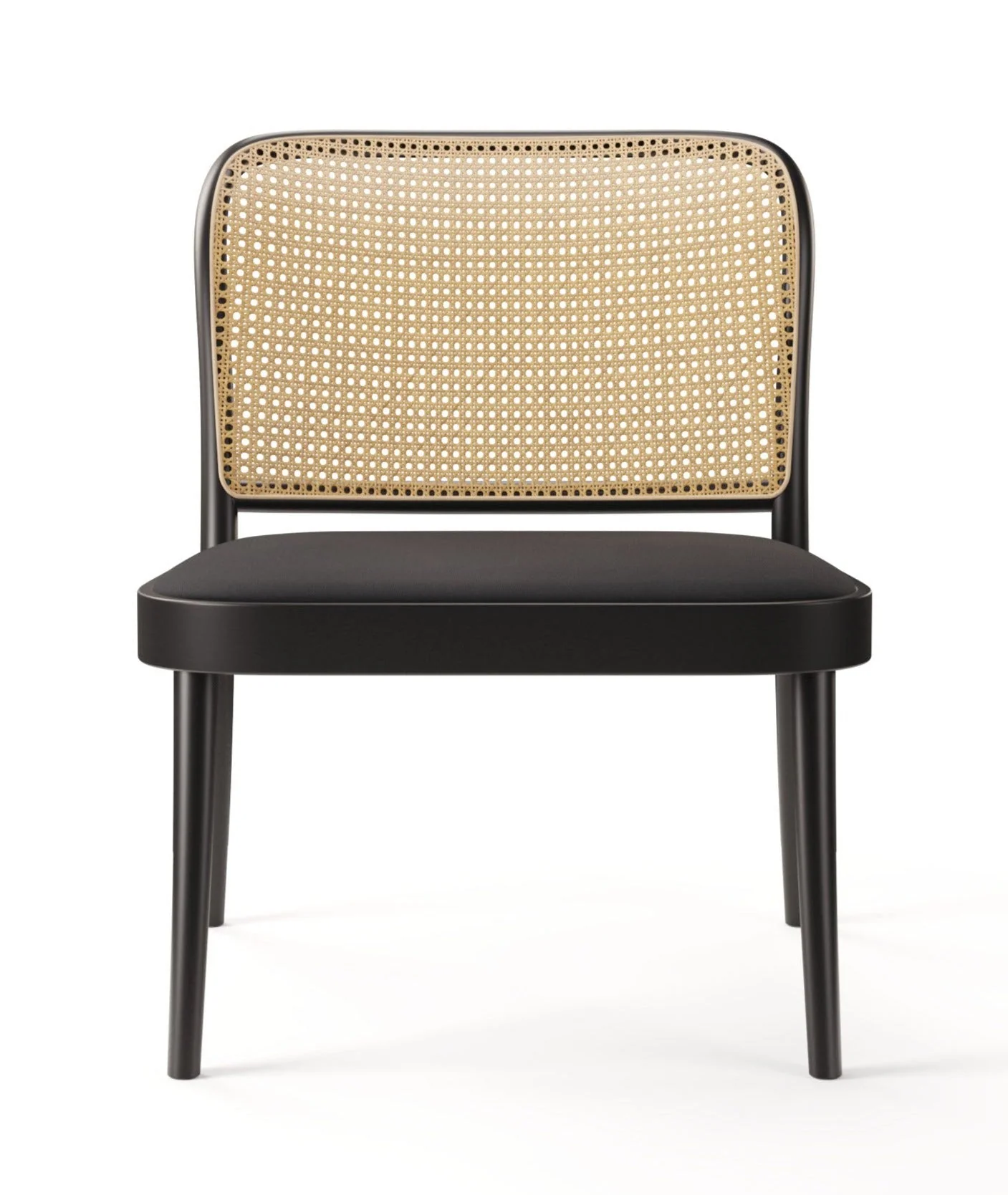 No. 811 Bentwood Lounge Chair by Ton - Upholstered Seat / Cane Back - Image 9