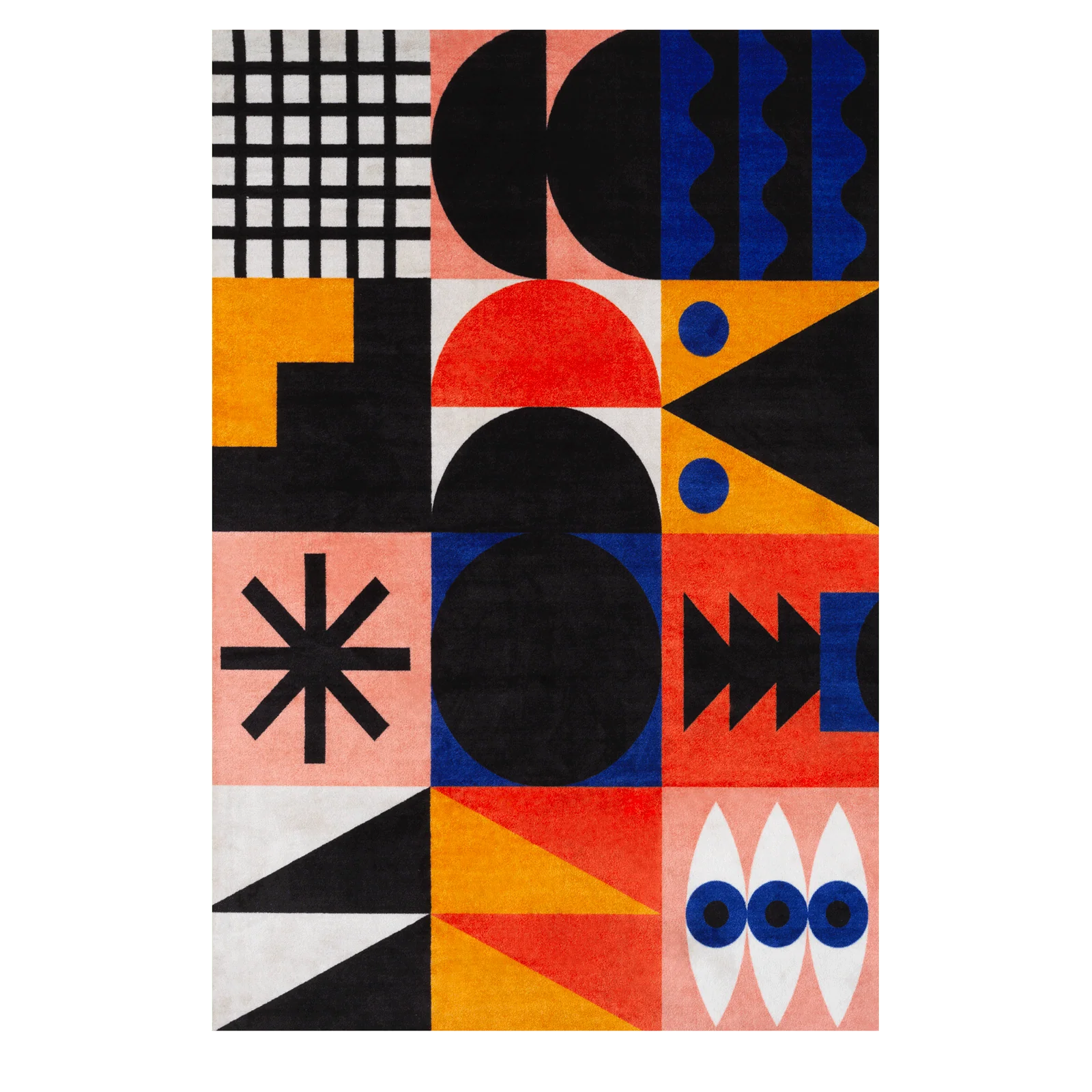 Oggian Composition 001 Rectangular Carpet by Qeeboo
