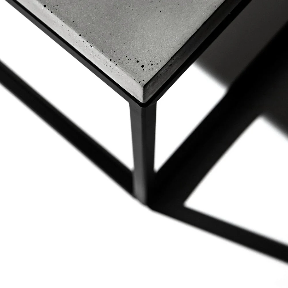 Perspective 1300x700 Black Coffee Table by Lyon Beton - Image 13