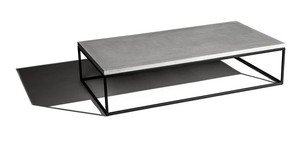 Perspective 1300x700 Black Coffee Table by Lyon Beton - Image 2