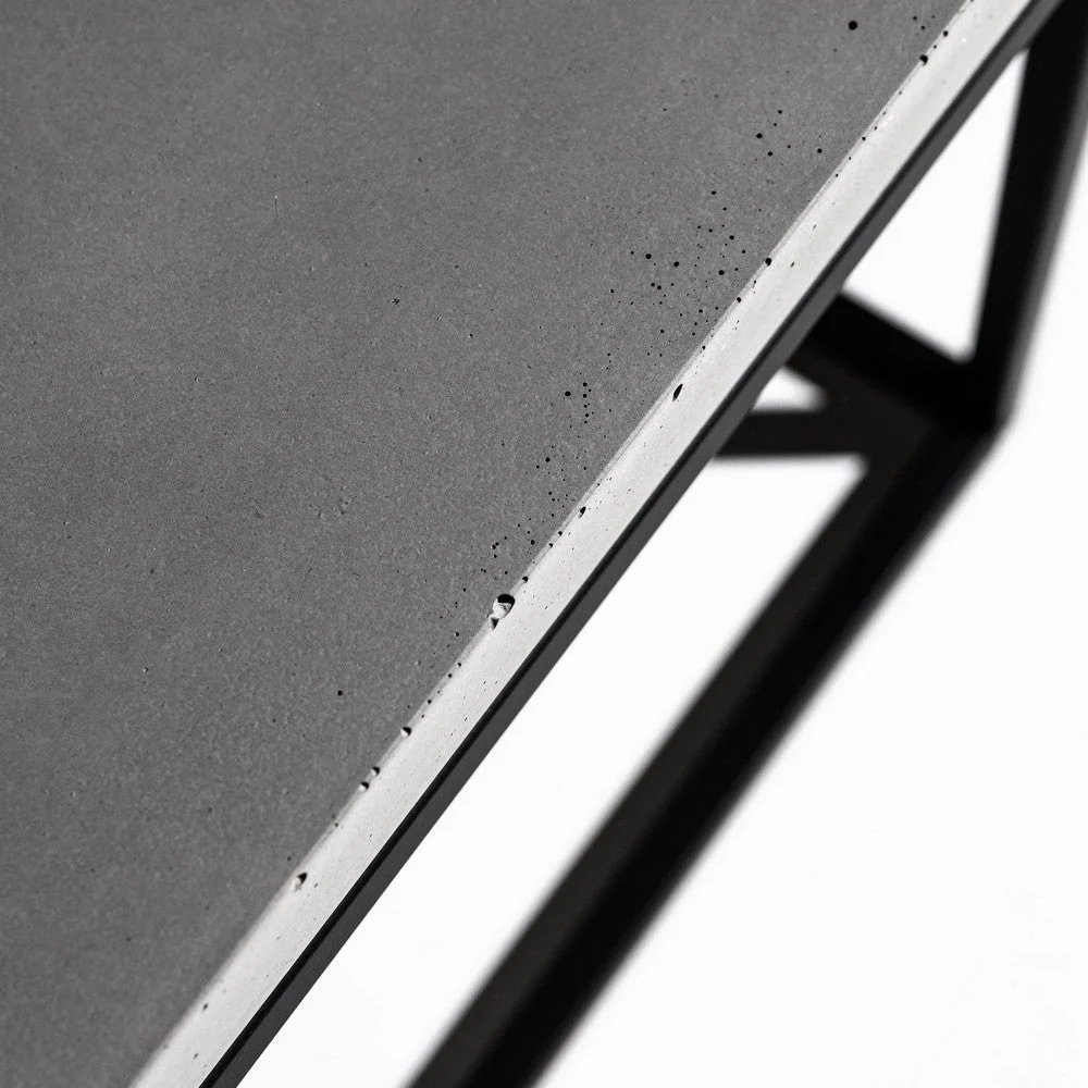 Perspective 1300x700 Black Coffee Table by Lyon Beton - Image 4