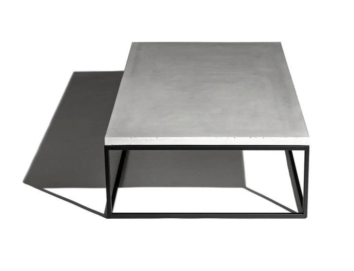 Perspective 1300x700 Black Coffee Table by Lyon Beton - Image 5