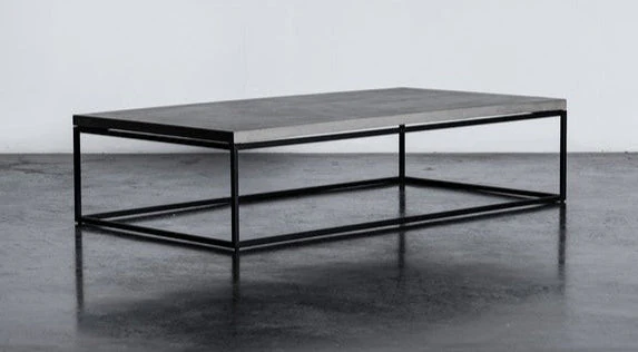 Perspective 1300x700 Black Coffee Table by Lyon Beton - Image 7