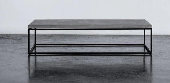 Perspective 1300x700 Black Coffee Table by Lyon Beton - Image 8