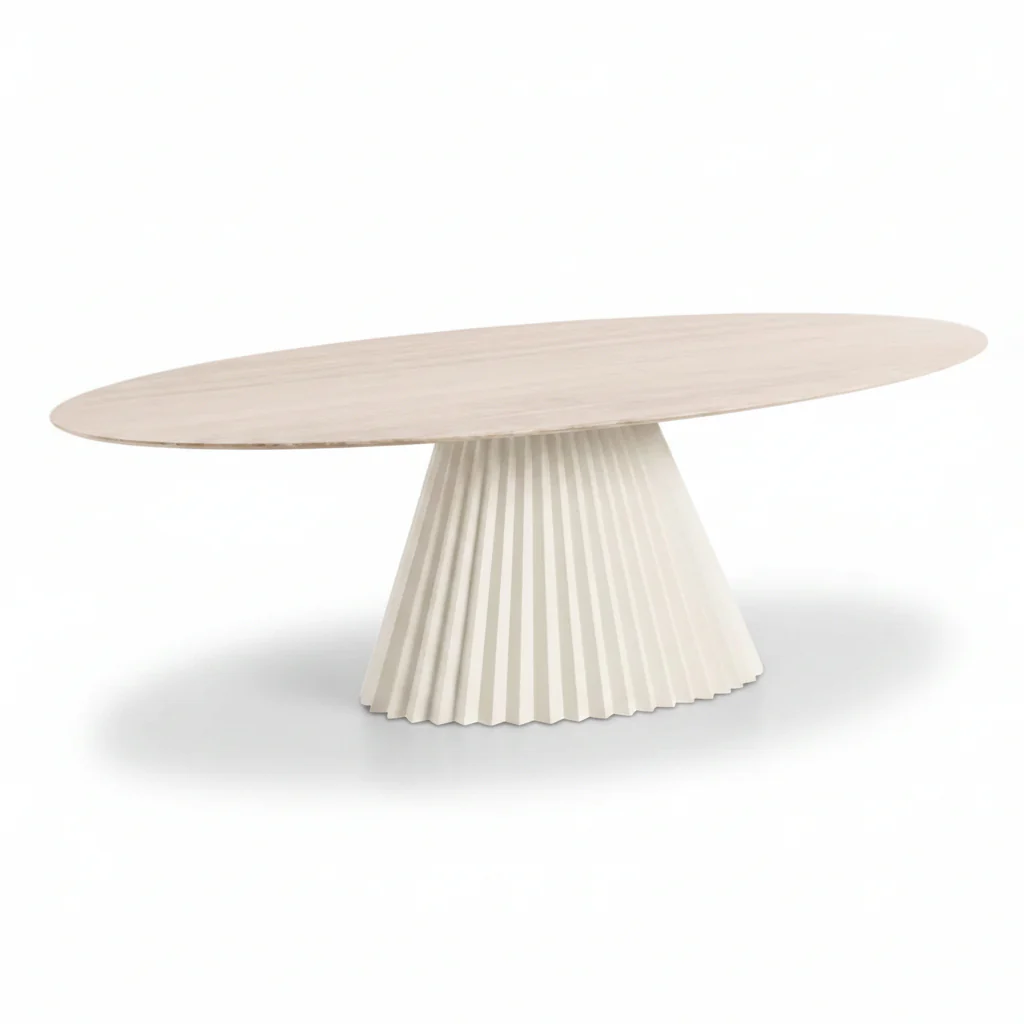 Plisse Elliptical Dining Table by Midj
