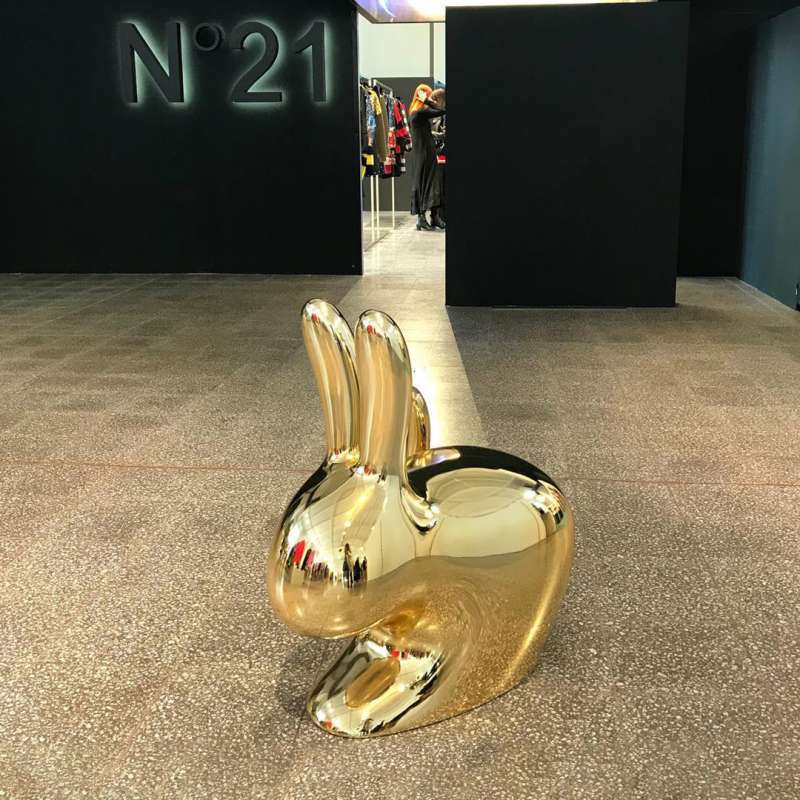 Rabbit Chair Baby Metal Finish by Qeeboo - Image 10