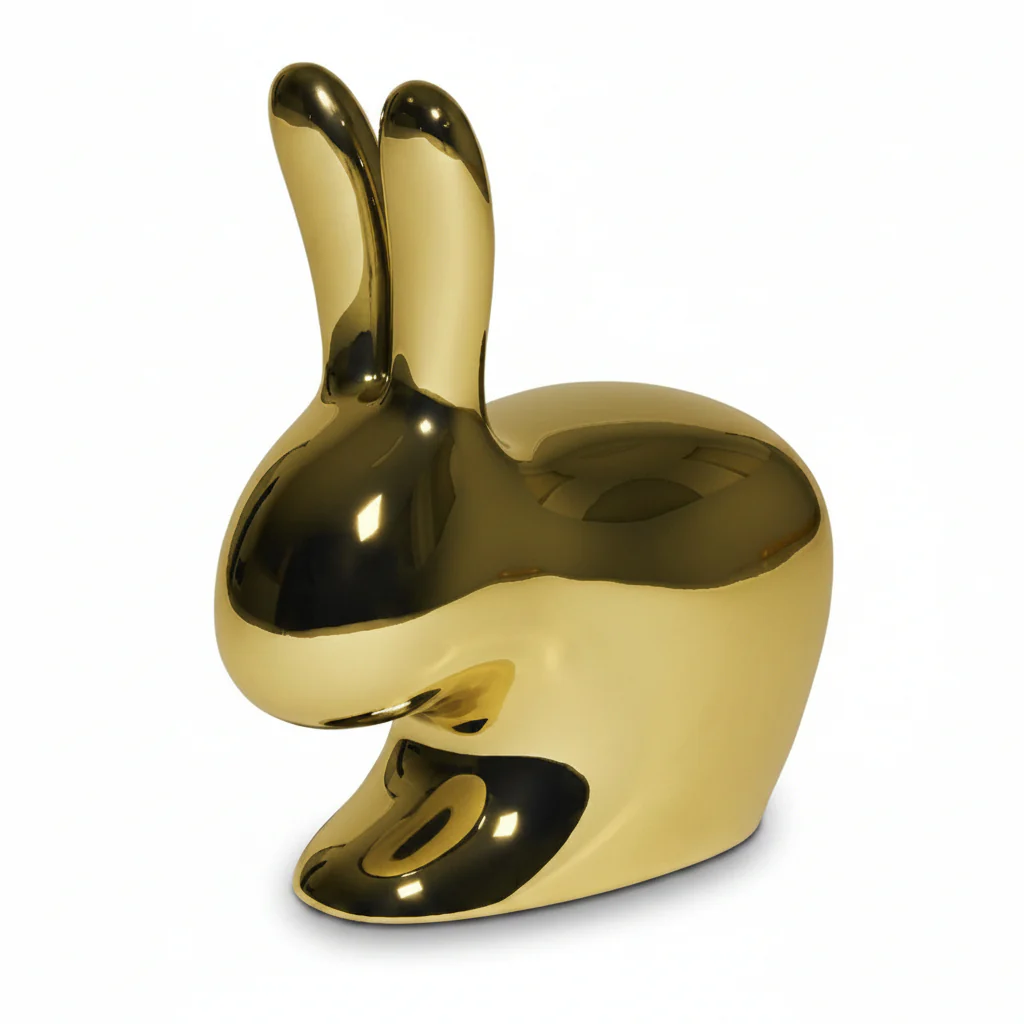 Rabbit Chair Baby Metal Finish by Qeeboo - Image 4
